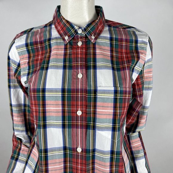 J Crew Classic-fit Cotton Poplin Shirt Women 4 NWT $90 Long Sleeve Button-Up - Picture 5 of 10